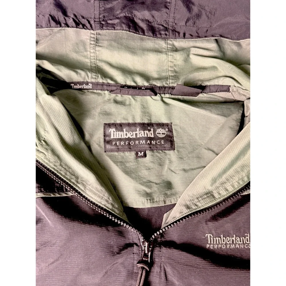 Vintage Timberland Weather Gear Wind Breaker Nylon Drawstring Pullover Quarter